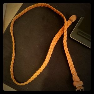 Brown braided belt